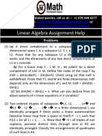 Linear Algebra Assignment Help 