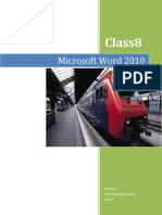Microsoft Word 2010: Class8