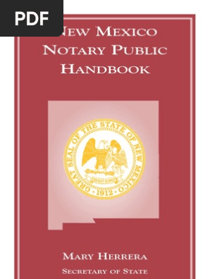 NM Notary Public Handbook - 2007