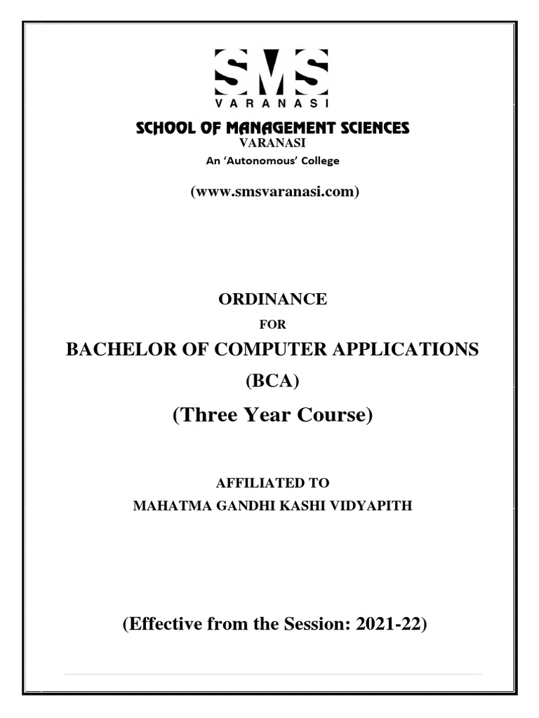 Model Syllabus of Bca - Complete - 28.04.2022 | PDF | Course Credit ...