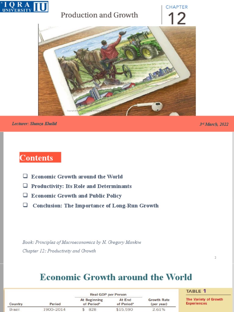 Productivity and Growth in Macroeconomics | PDF | Economic Growth ...