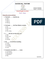 Success Test 8 - Tenses