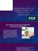 Administracion de Micronutrientes Durante El Embarazo