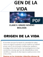 Clase 5. Teorias Del Origen de La Vida