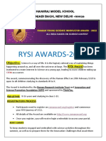 Rysi Awards-2022: Hansraj Model School Punjabi Bagh, New Delhi - 110026