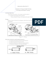 Information Sheet No. 07 Techniques in Facing, Parallel Turning, Grooving and Shoulder Turning Learning Objective