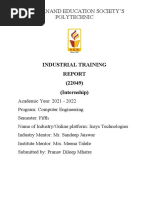 Industrial Training Report Format