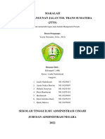 Makalah Proyek Pembangunan Jalan Tol Trans Sumatera Kel 1 - 6B