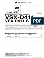 VSX-D411 Audio/Video Receiver Service Manual