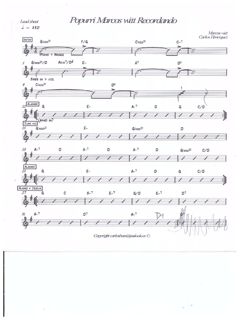 Popurri Marcos Witt Recordando Pdf