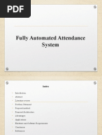 Fully Automated Attendance System