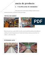 Clasificación de inventarios en tiendas de barrio, supermercados y su impacto en el valor total