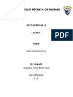 UTM Resolución de portico estructuras III
