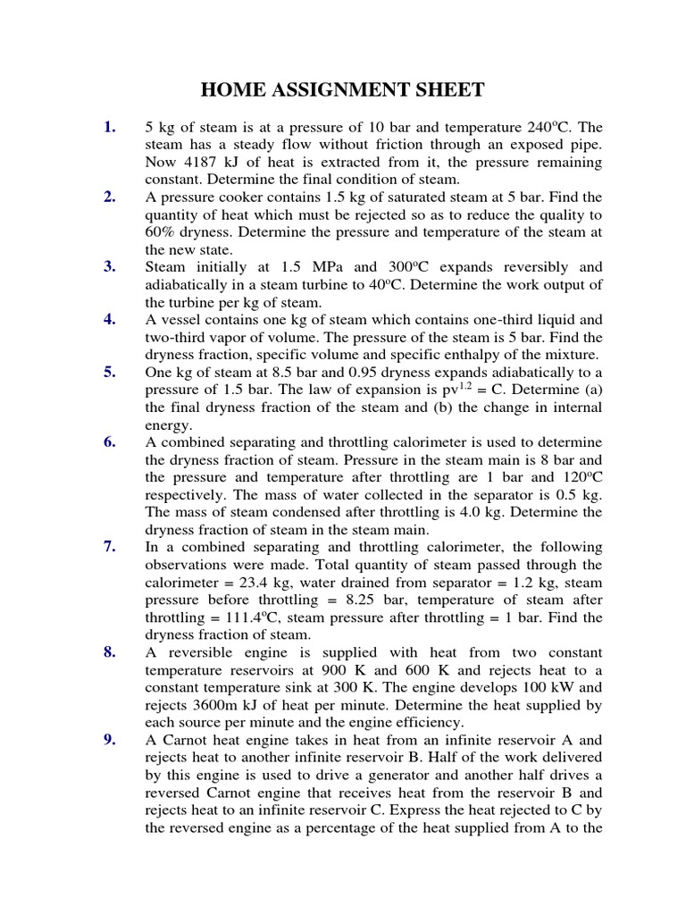 Steam and Heat Transfer Calculations | PDF | Heat | Steam