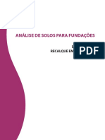 Analise de Solos para Fundacoes Unidade IV