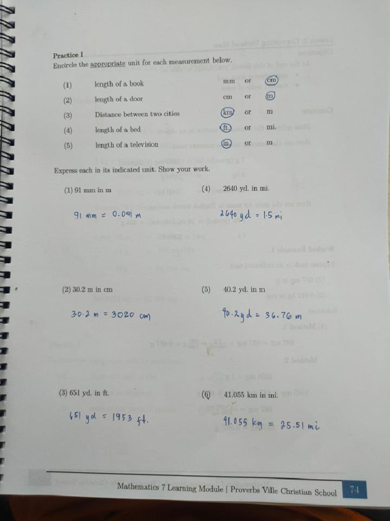 Math 7 Module Answer Key Quarter 2 Chapter 3 and 4 | PDF