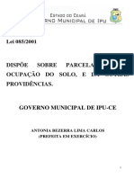 LEI-N°-085-2001-DISPÕE-SOBRE-PARCELAMENTO-E-OCUPAÇÃO-DO-SOLO-E-DÁ-OUTRAS-PROVIDÊNCIAS