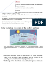 Solar Radiation at The Earth's Surface