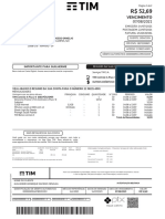 Resumo da conta TIM com detalhes de plano, serviços, impostos e como cadastrar débito automático