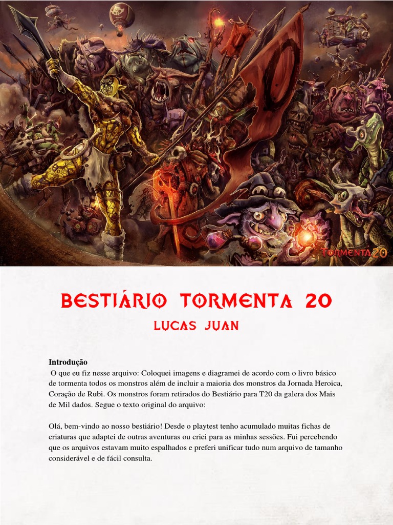 Tormenta 20 - Desvantagens (DB156), PDF