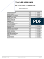 Extrato de Disciplinas: Superior Tecnologia em Radiologia