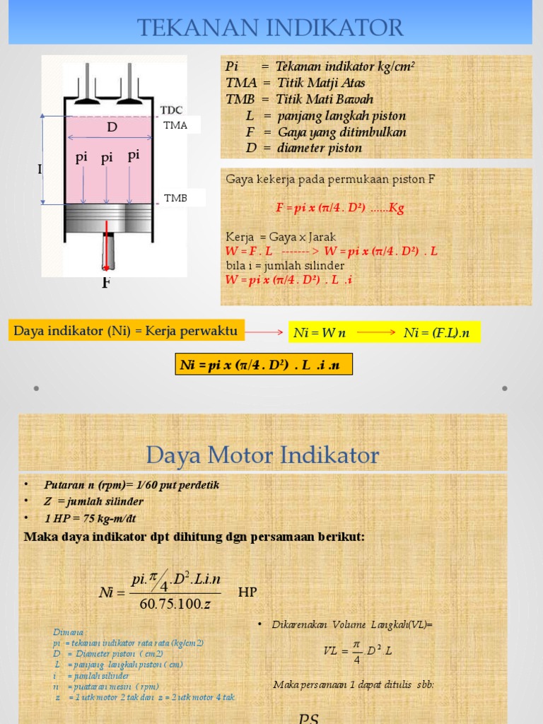 12 Tekanan Dan Daya Indikator Motor Bakar | PDF