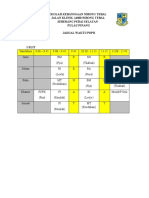 Jadual Kelas PDPR (Kelas) 2021