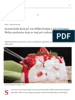 Sladoled Kolač Sa Jagodama I Piškotama Recept - Deserti - Deserti Bez Pečenja