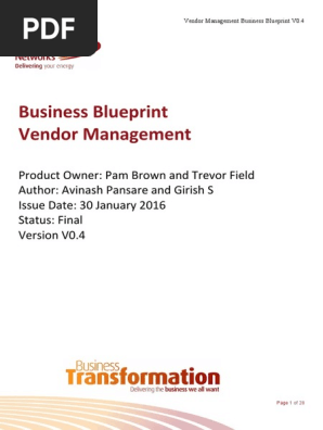 Vendor Management Opex Business Blueprint V0.5 Final