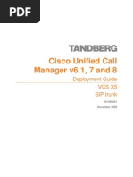 Download TANDBERG VCS Deployment Guide - Cisco Unified Call Manager 61 7 and 8 and VCS Control X5 SIP by carusomt SN58037276 doc pdf
