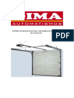 Instrucciones de montaje y seguridad para puertas seccionales