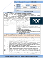 Noviembre - 5to Grado Español (2021-2022)