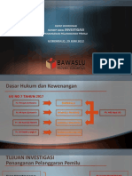 Materi Rakor Konsep Investigasi PP Pemilu