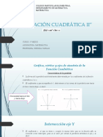 Características y gráfica de la función cuadrática