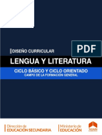 DISEÑO CURRICULAR LENGUA Y LITERATURA