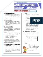 Problemas de Factorización para Quinto de Secundaria