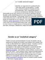 Gender As A Social Category