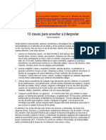 Cssny 10 Claves para Enseñar A Interpretar Postprint