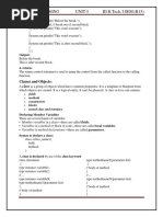 Java Programming Unit-I III B.Tech. I SEM (R15) : Classes and Objects