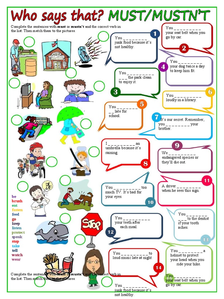 Modal Verbs Must or Mustnt | PDF | Linguistics