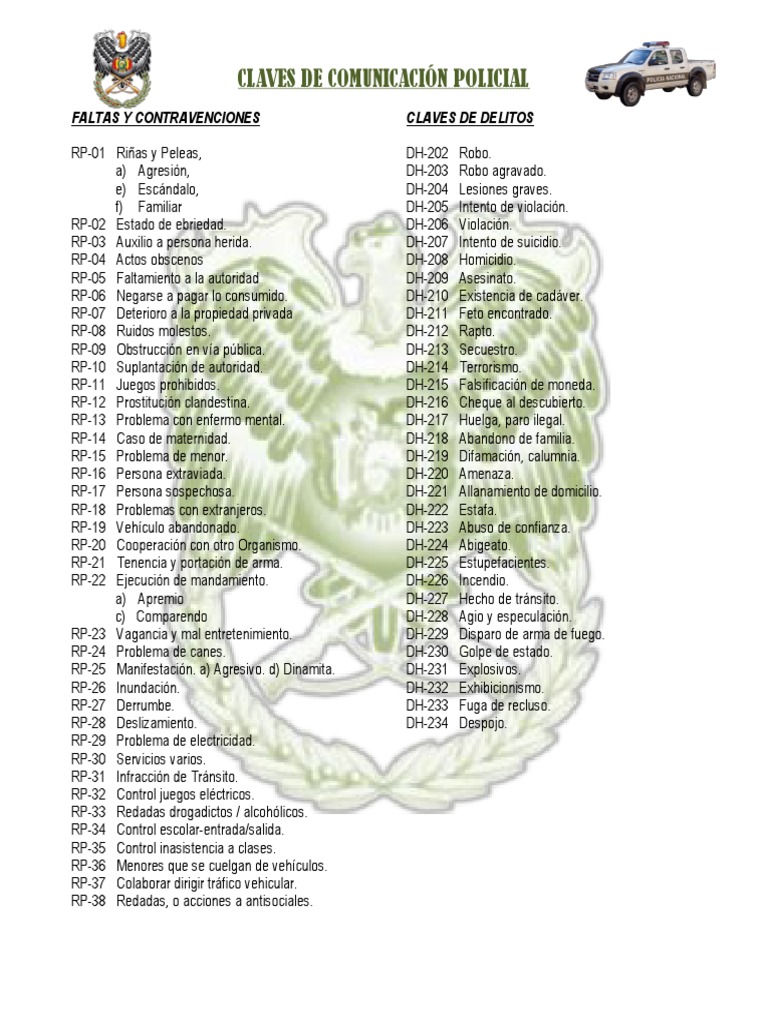 Claves de Comunicacion Policial PDF Policía Crímenes