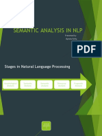 Semantic Analysis in NLP: Presented by Ayesha Rafiq