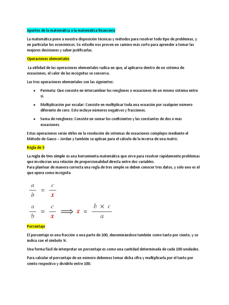 Matematica Financiera | PDF | Sistema financiero | Finanzas Matemáticas