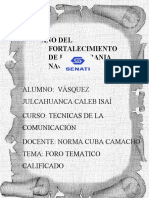FORO TEMATICO CALIFICABLE - TECNICAS DE LA COMUNICACION-vasquez Julcahuanca Caleb