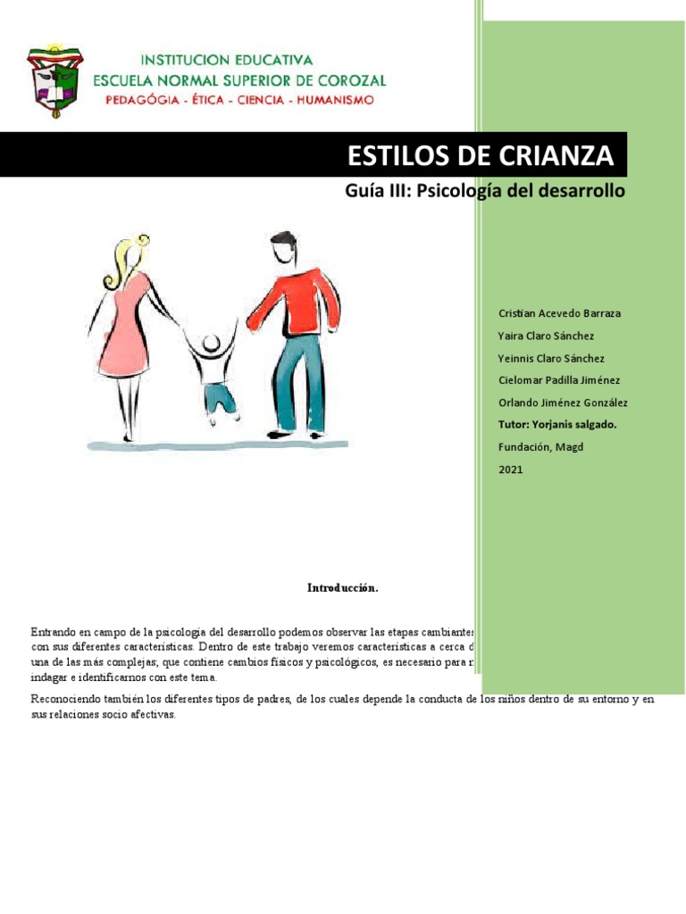 Estilos de Crianza 2 | PDF | Paternidad/maternidad | Comportamiento