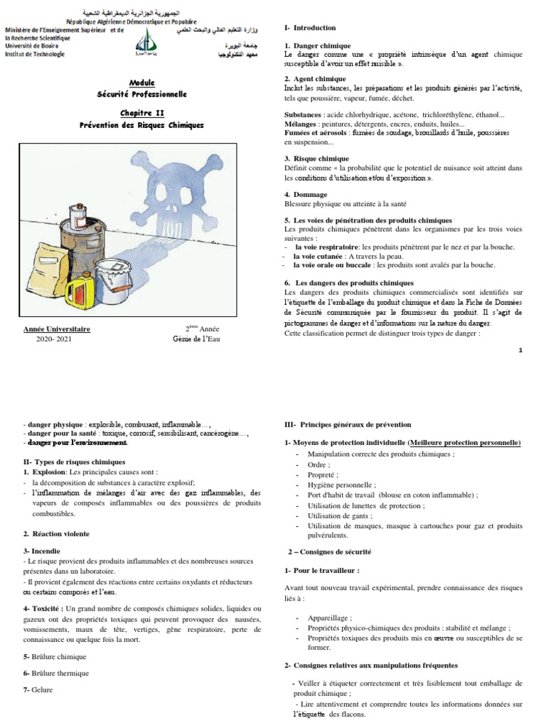 Prévention des Risques Chimiques | PDF | Matériaux | Chimie