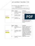 Caderno de Apoio A Aprendizagem ROTEIRO INGLES