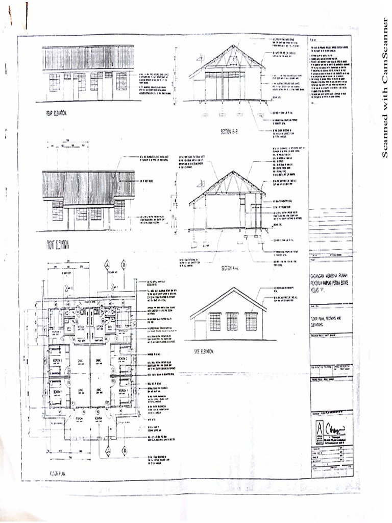 Drawing Plan Labour Quarters | PDF