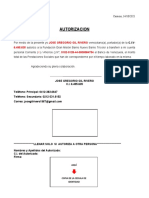 Formato de Autorizacion