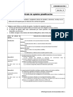 G10 - El Artículo de Opinión - Planificación, Esquema Numérico